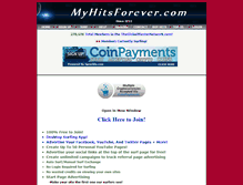 Tablet Screenshot of myhitsforever.com